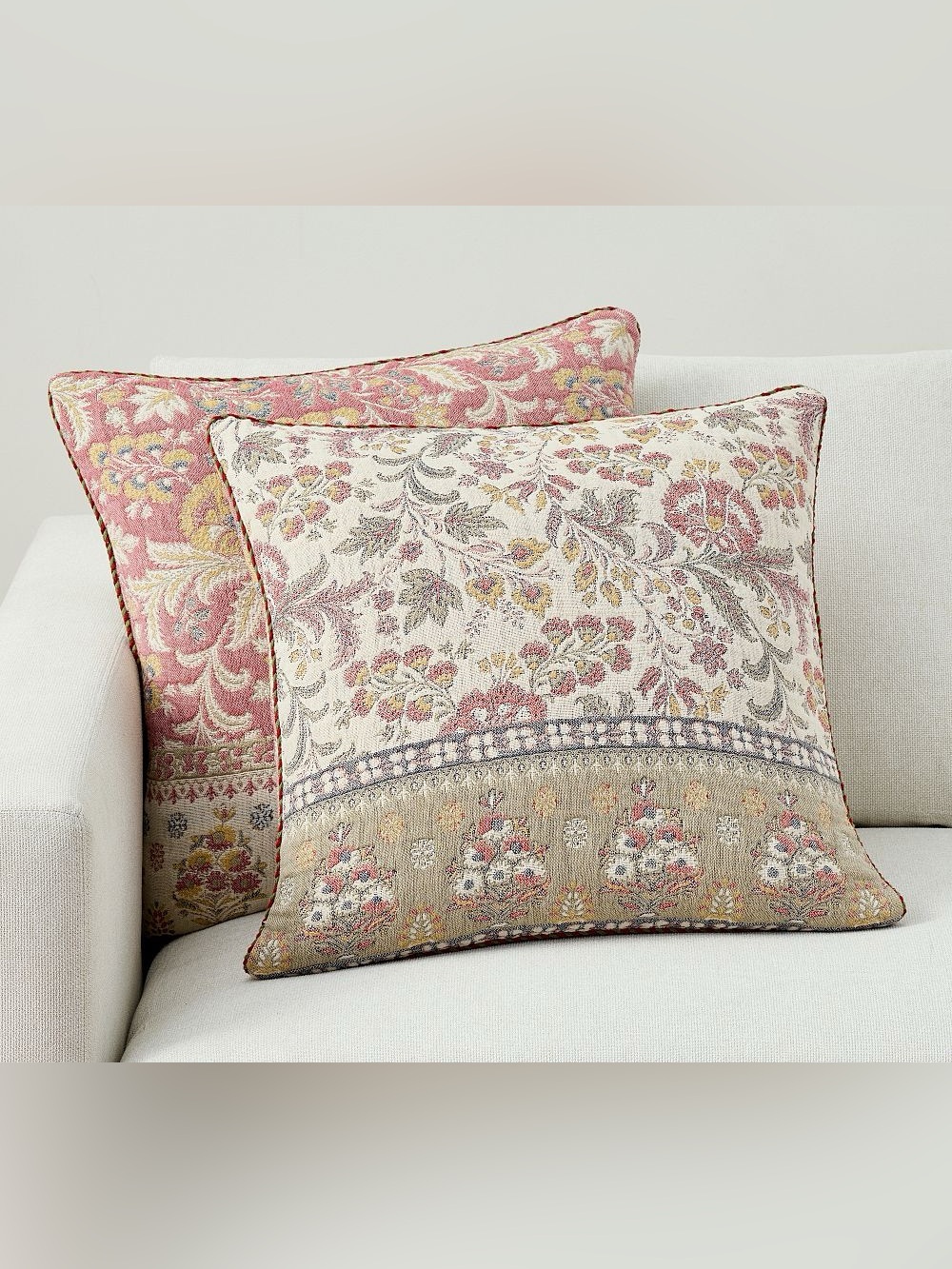 2 pottery barn Samira Jacquard throw pillows 20”